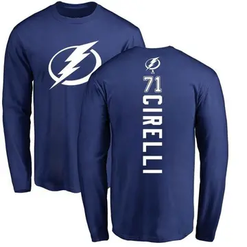 Men's Anthony Cirelli Tampa Bay Lightning Backer Long Sleeve T-Shirt - Royal