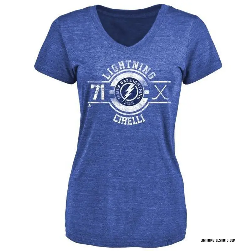 Women's Anthony Cirelli Tampa Bay Lightning Insignia Tri-Blend T-Shirt - Royal