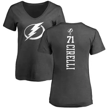 Women's Anthony Cirelli Tampa Bay Lightning One Color Backer T-Shirt - Charcoal