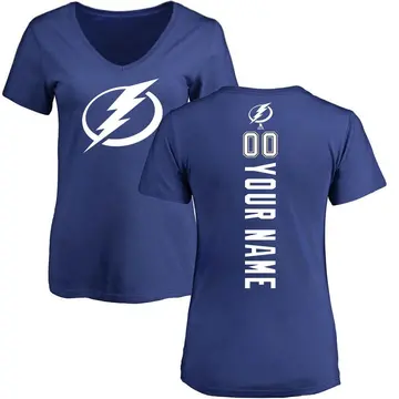 Women's Custom Tampa Bay Lightning Custom Backer T-Shirt - Blue
