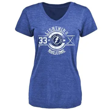 Women's Manon Rheaume Tampa Bay Lightning Insignia Tri-Blend T-Shirt - Royal