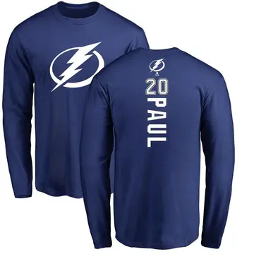 Youth Nick Paul Tampa Bay Lightning Backer Long Sleeve T-Shirt - Royal